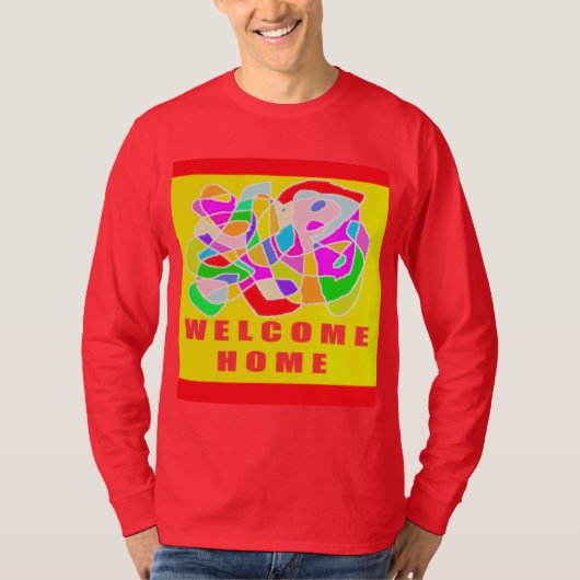 Welkom thuis kunst puzzel logo design t-shirt (Voorkant)