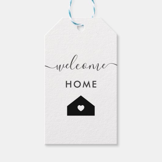 Welkom thuis Label, Realtor Client Gift Label, Kra Cadeaulabel (Voorkant)
