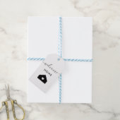 Welkom thuis Label, Realtor Client Gift Label, Kra Cadeaulabel (Met Touw)