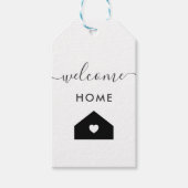 Welkom thuis Label, Realtor Client Gift Label, Kra Cadeaulabel (Voorkant)