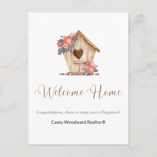 Welkom Thuis Makelaar Persoonlijk Briefkaart (Voorkant)