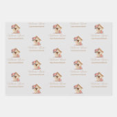 Welkom Thuis Makelaar Persoonlijk in Zwart & Grijs Inpakpapier Vel (Voorkant 2)