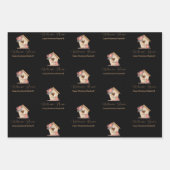 Welkom Thuis Makelaar Persoonlijk in Zwart & Grijs Inpakpapier Vel (Voorkant)