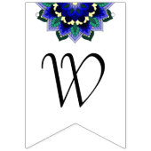 Welkom thuis! Mandala in donkerblauw Vlaggetjes (Tweede vlag)