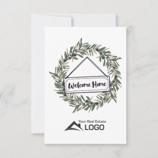 Welkom thuis met aangepaste landkaart kaart (Voorkant)