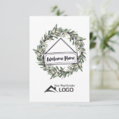 Welkom thuis met aangepaste landkaart kaart (Staand voorkant)