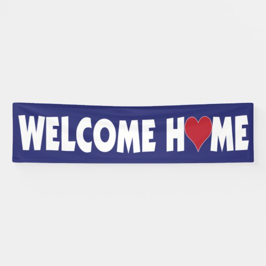 Welkom thuis met hart spandoek (Horizontaal)