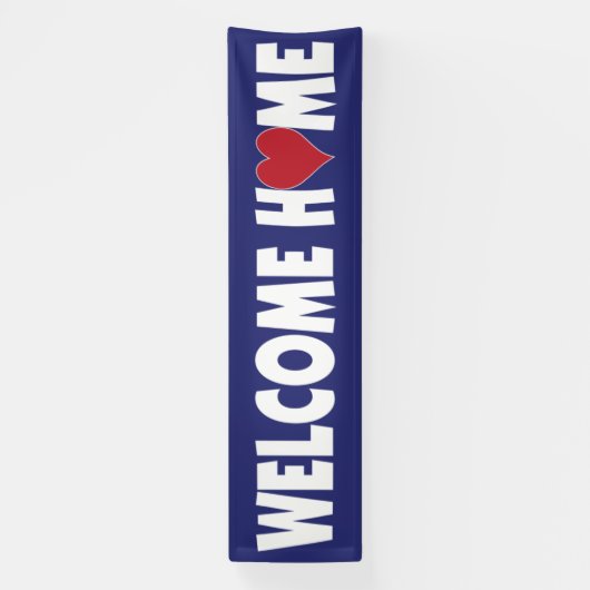 Welkom thuis met hart spandoek (Verticaal)