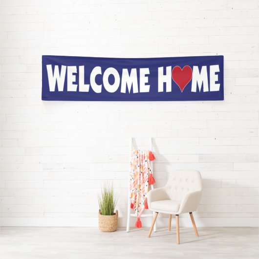 Welkom thuis met hart spandoek (Insitu)
