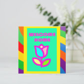 WELKOM THUIS MET STRIPEN EN STROOMPATROON KAART (Staand voorkant)