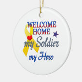Welkom thuis Mijn soldaat Mijn Hero Keramisch Ornament (Links)