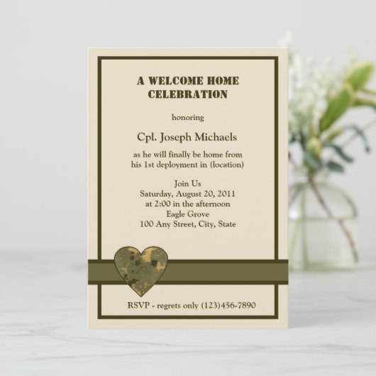 Welkom thuis / Militair Kaart (Staand voorkant)