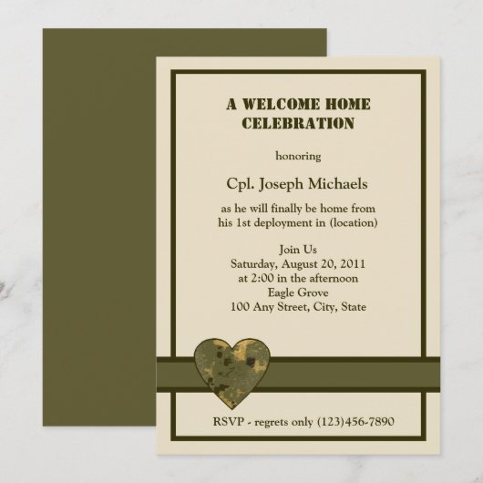 Welkom thuis / Militair Kaart (Voorkant / Achterkant)