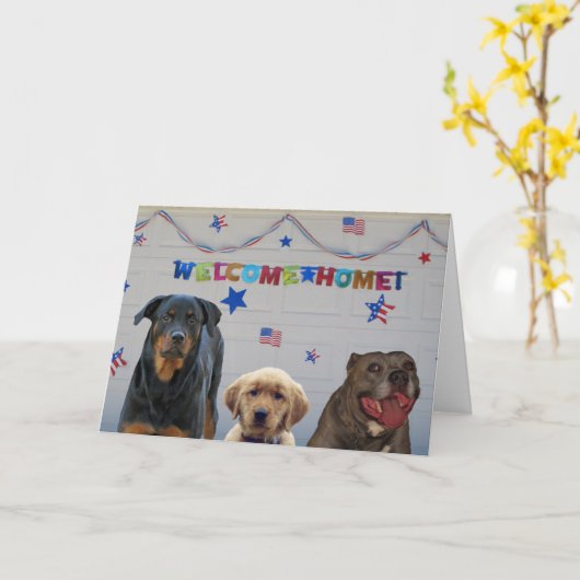 Welkom thuis Militair Wenskaart Kaart (Gele Bloem)