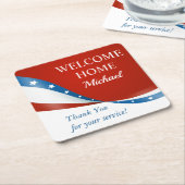 Welkom Thuis Militaire Dienst Lid Kartonnen Onderzetters (Schuin)