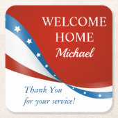 Welkom Thuis Militaire Dienst Lid Kartonnen Onderzetters (Voorkant)