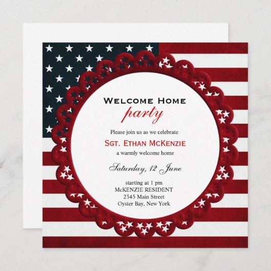 Welkom thuis Militaire Partij Kaart (Voorkant / Achterkant)