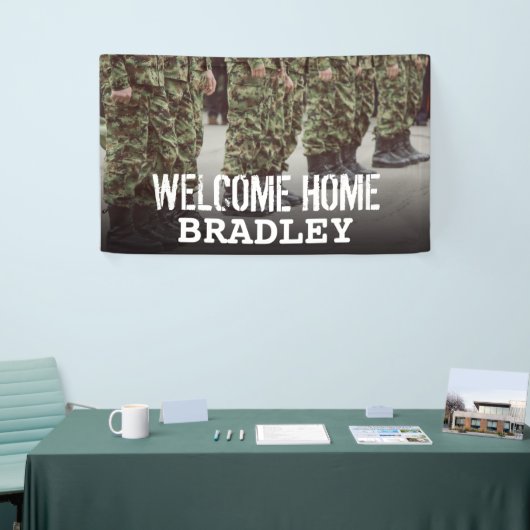 Welkom thuis | Militaire soldaat Spandoek (Beurs)