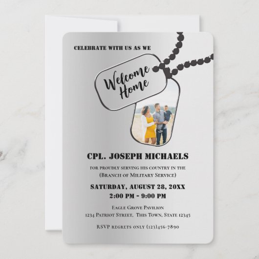 Welkom thuis/militaire uitnodiging (Voorkant)