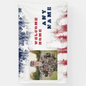 Welkom thuis militaire veteraan foto spandoek (Verticaal)