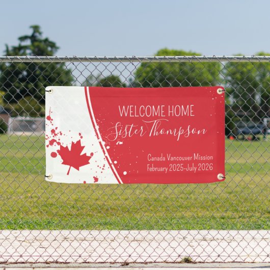 Welkom thuis Missionary Banner Red (Insitu)