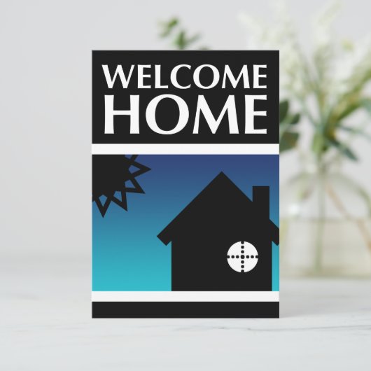 welkom thuis ( mod sunset ) kaart (Staand voorkant)