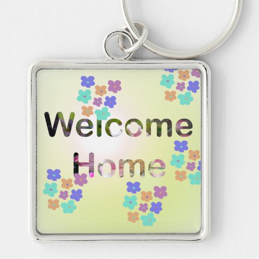 Welkom thuis Nieuw huis Inwoning Sleutelhanger (Voorkant)