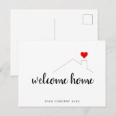 Welkom thuis nieuwe thuishuiseigenaren briefkaart (Voorkant / Achterkant)