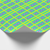 WELKOM THUIS PAARS EN GEEL ONTWERP CADEAUPAPIER (Hoek)