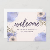 Welkom thuis papa en mama briefkaart (Voorkant / Achterkant)