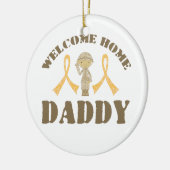 Welkom thuis papa keramisch ornament (Links)