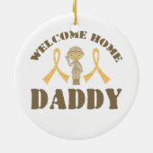 Welkom thuis papa keramisch ornament (Achterkant)