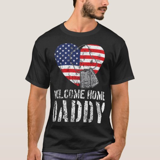 Welkom thuis Papa Militaire Matching Homecoming Gi T-shirt (Voorkant)