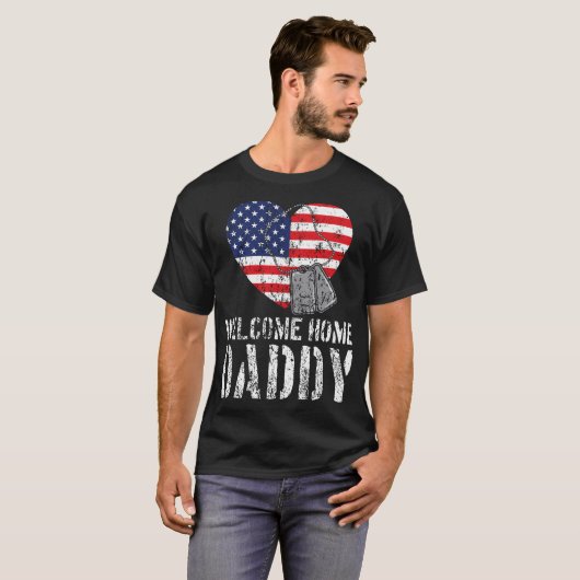 Welkom thuis Papa Militaire Matching Homecoming Gi T-shirt (Voorkant volledig)