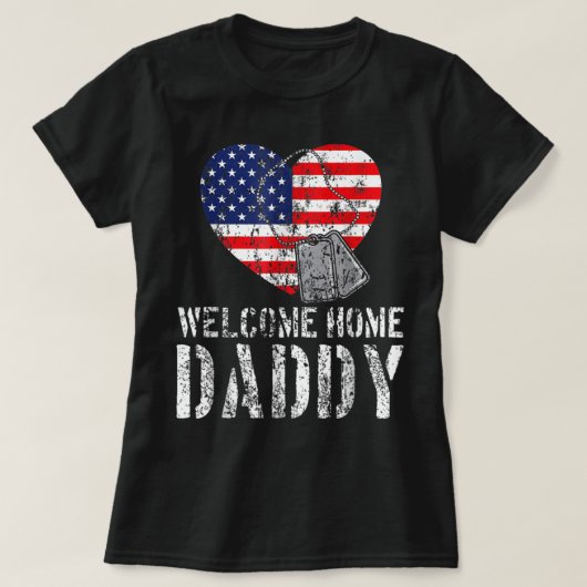 Welkom thuis Papa Militaire Matching Homecoming Gi T-shirt (Design voorkant)