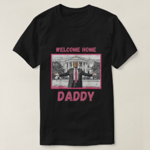 Welkom thuis papa Retro  Witte Huis T-shirt