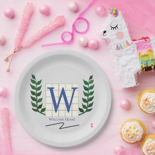 Welkom thuis papieren bordje (Feest)