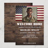 Welkom thuis partij Soldaat Custom Foto USA vlag Kaart (Voorkant / Achterkant)