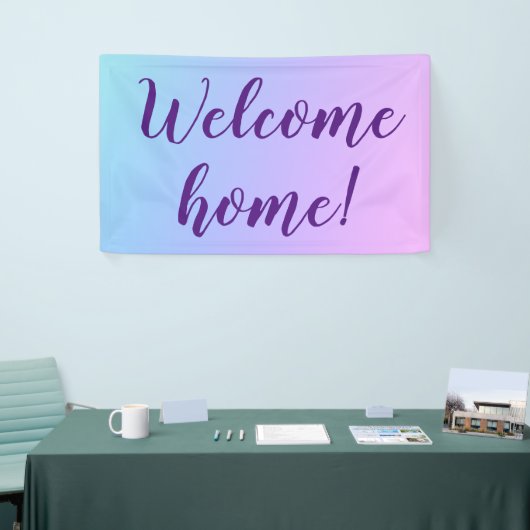 "Welkom thuis!" Pastel Ombre Banner (Beurs)