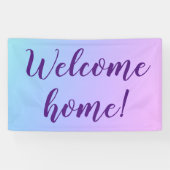 "Welkom thuis!" Pastel Ombre Banner (Horizontaal)