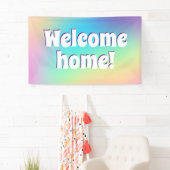 Welkom thuis! Pastel Rainbow Banner (Insitu)