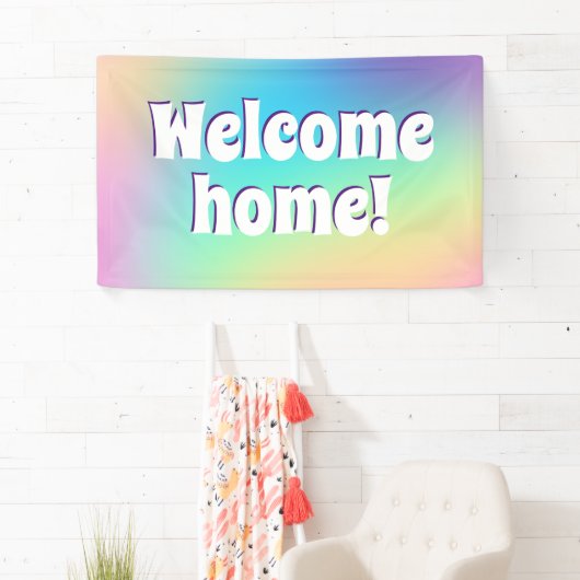 Welkom thuis! Pastel Rainbow Banner (Insitu)