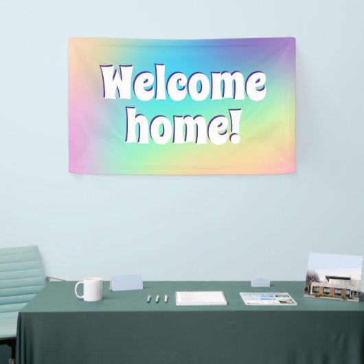 Welkom thuis! Pastel Rainbow Banner (Beurs)