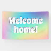 Welkom thuis! Pastel Rainbow Banner (Horizontaal)