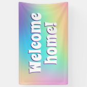 Welkom thuis! Pastel Rainbow Banner (Verticaal)