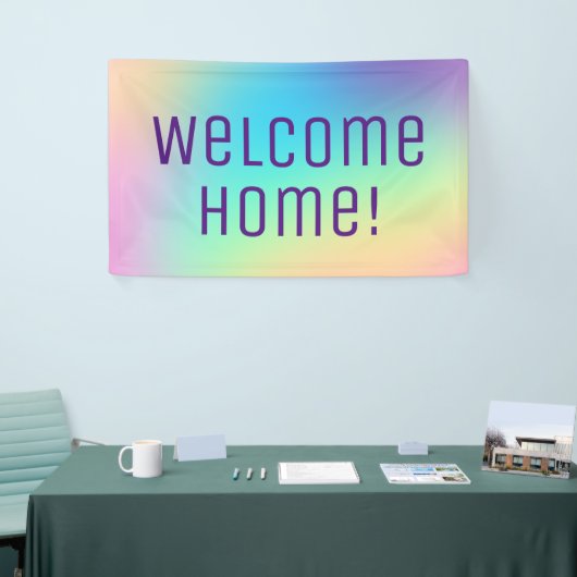Welkom thuis! Pastel Rainbow Banner (Beurs)