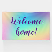 Welkom thuis! Pastel Rainbow Banner (Horizontaal)
