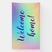 Welkom thuis! Pastel Rainbow Banner (Verticaal)