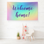 Welkom thuis! Pastel Rainbow Banner (Insitu)