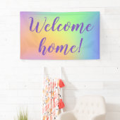 Welkom thuis! Pastel Rainbow Banner (Insitu)